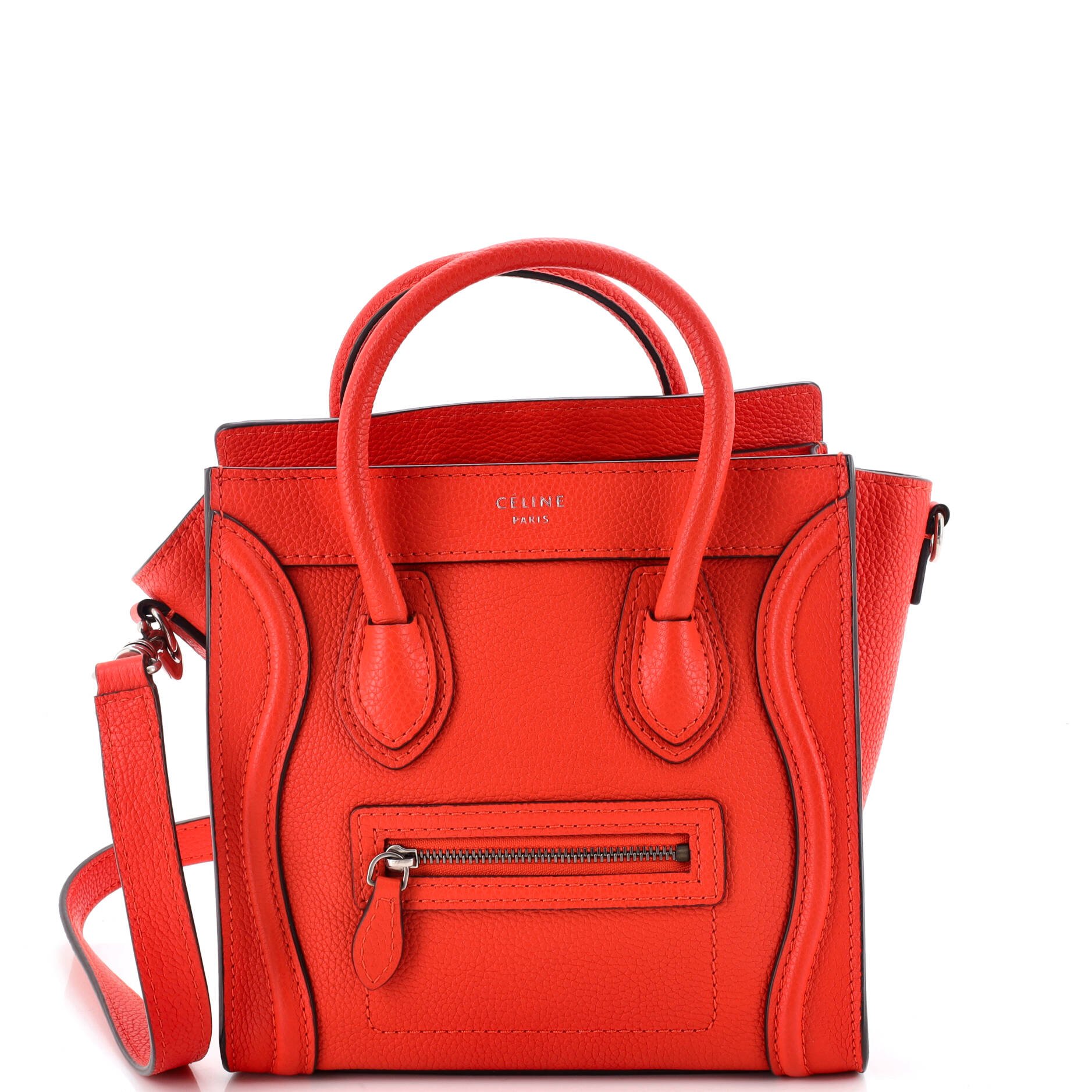 Luggage Bag Grainy Leather Nano
