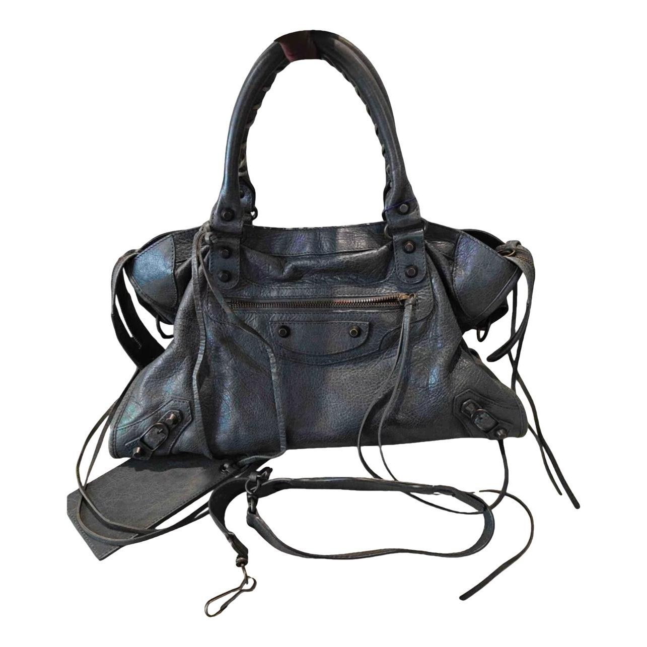 City leather handbag