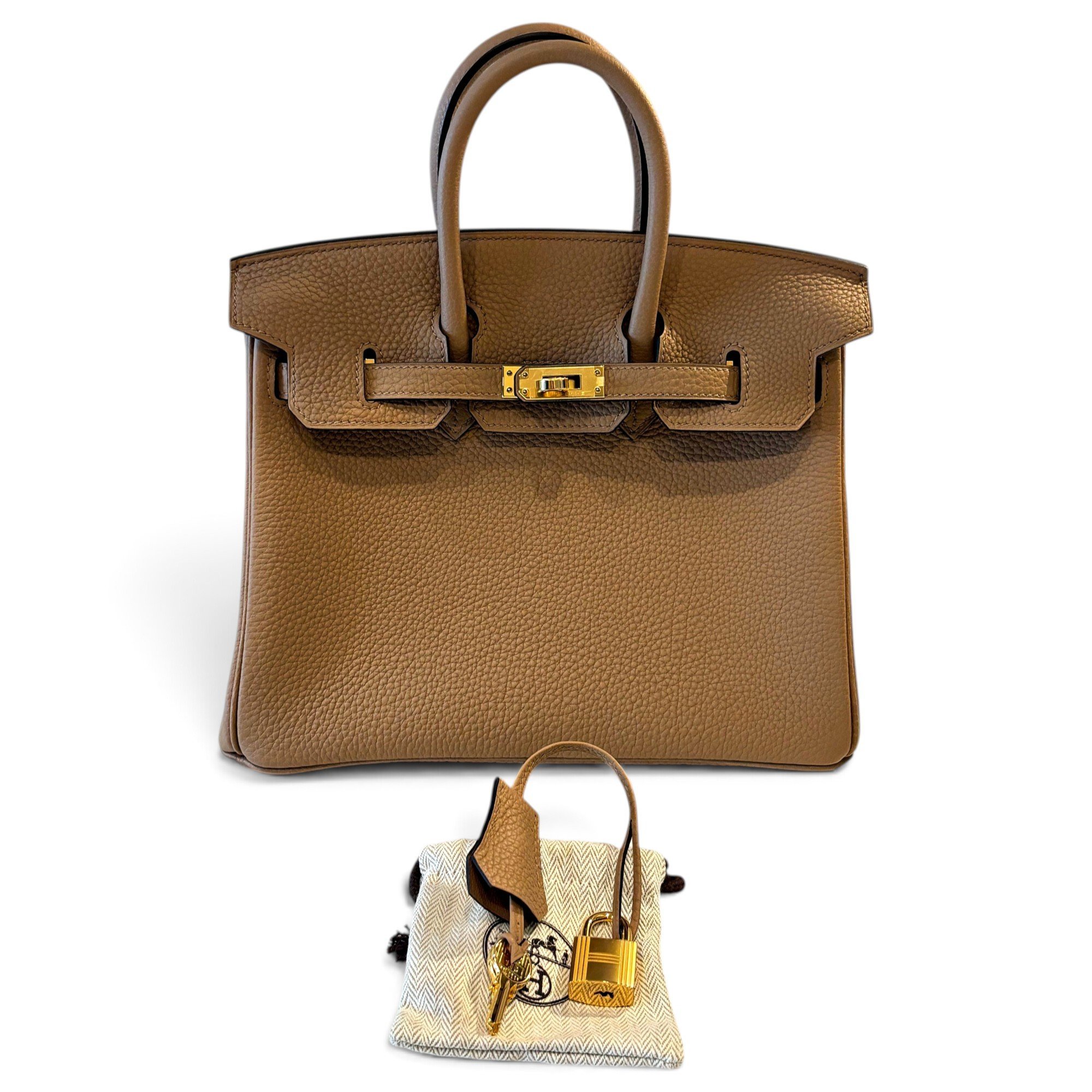 Birkin 25 leather handbag