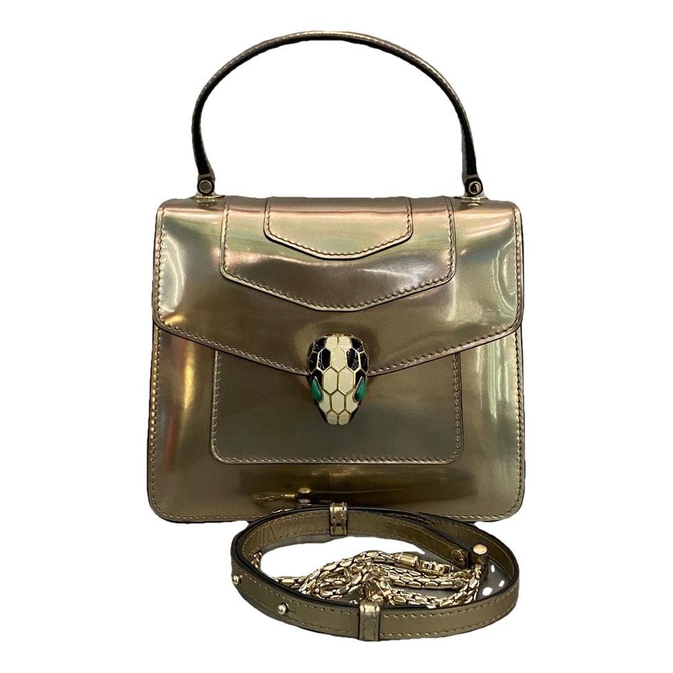 Serpenti patent leather handbag