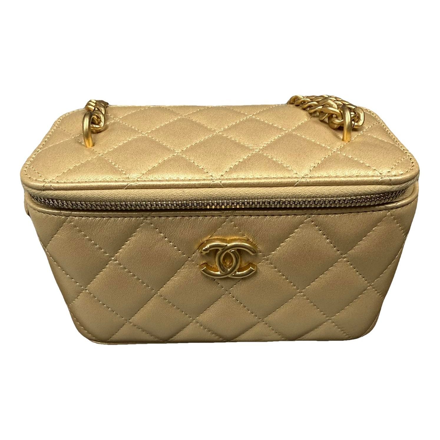 Vanity leather handbag