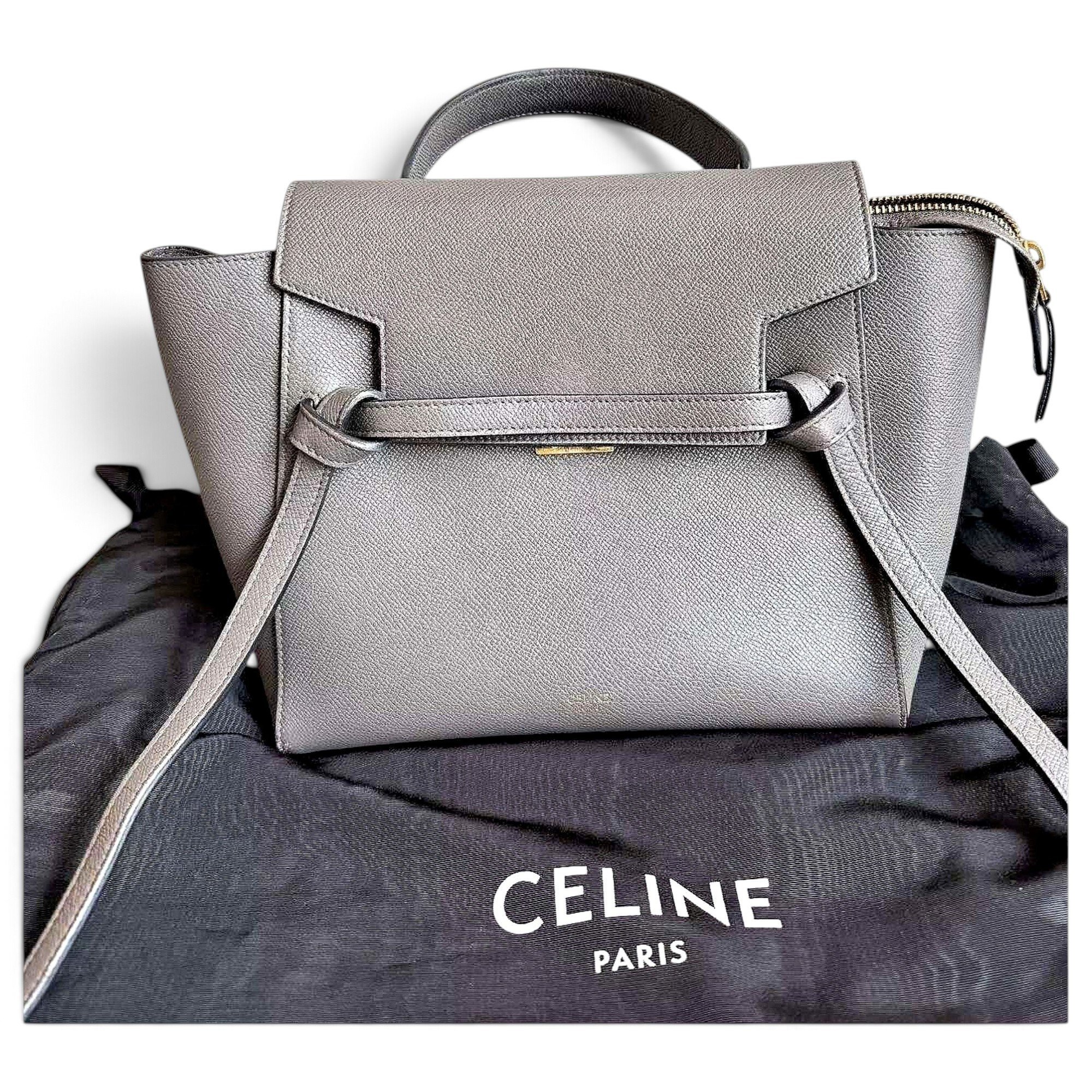 Belt leather handbag