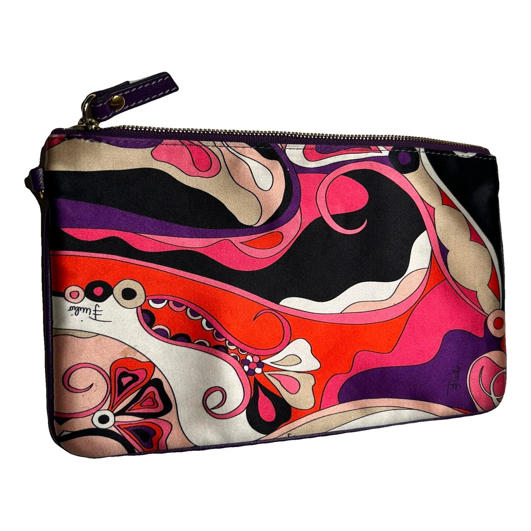 Silk clutch bag