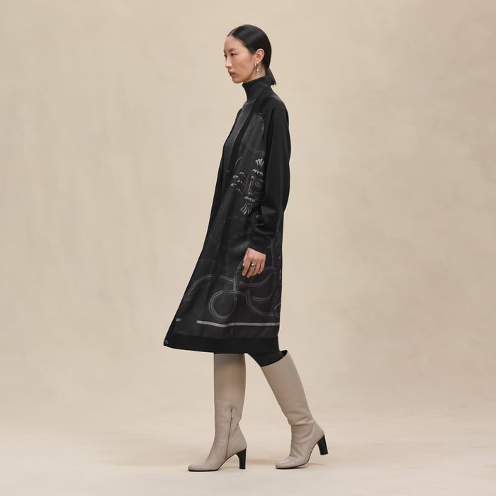 Gris Charbon "Palefroi Remix" Long-sleeve Twillaine Cardigan