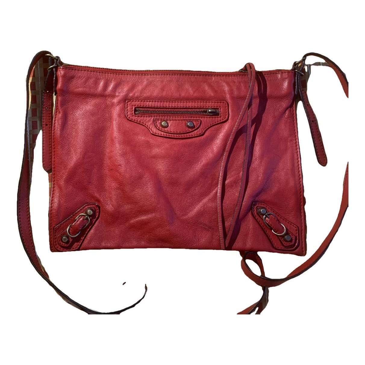 Hip leather crossbody bag