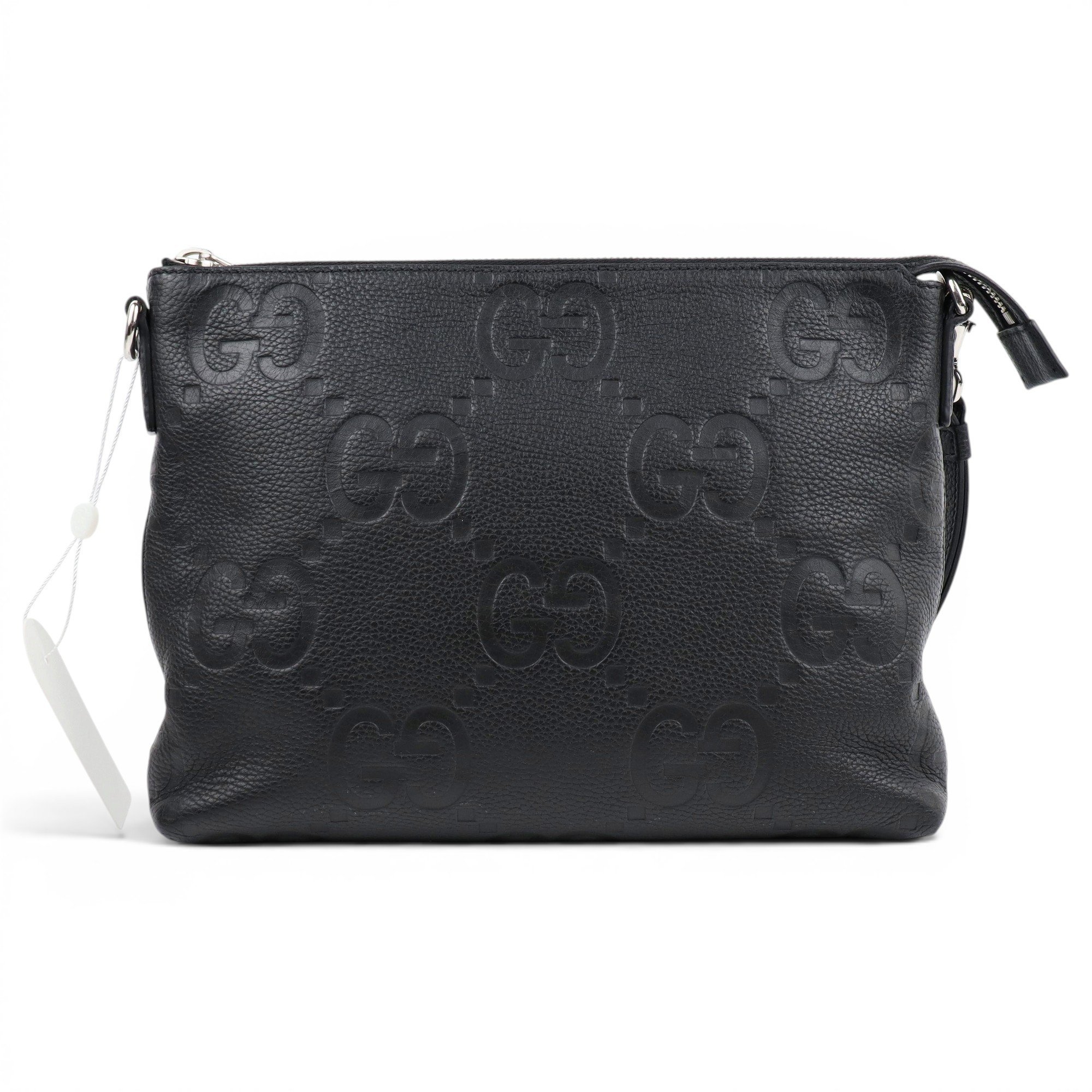 Leather clutch bag