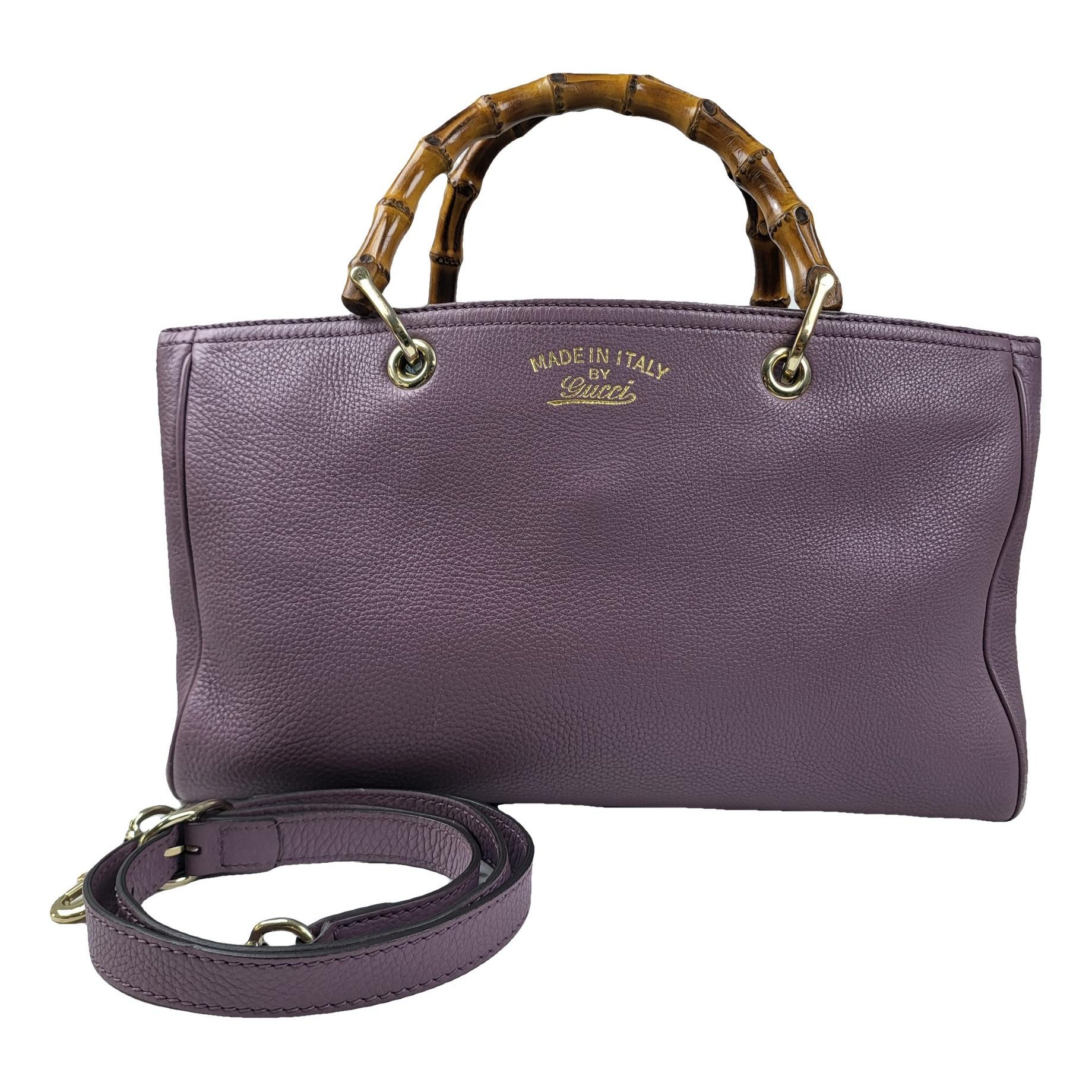 Bamboo leather handbag