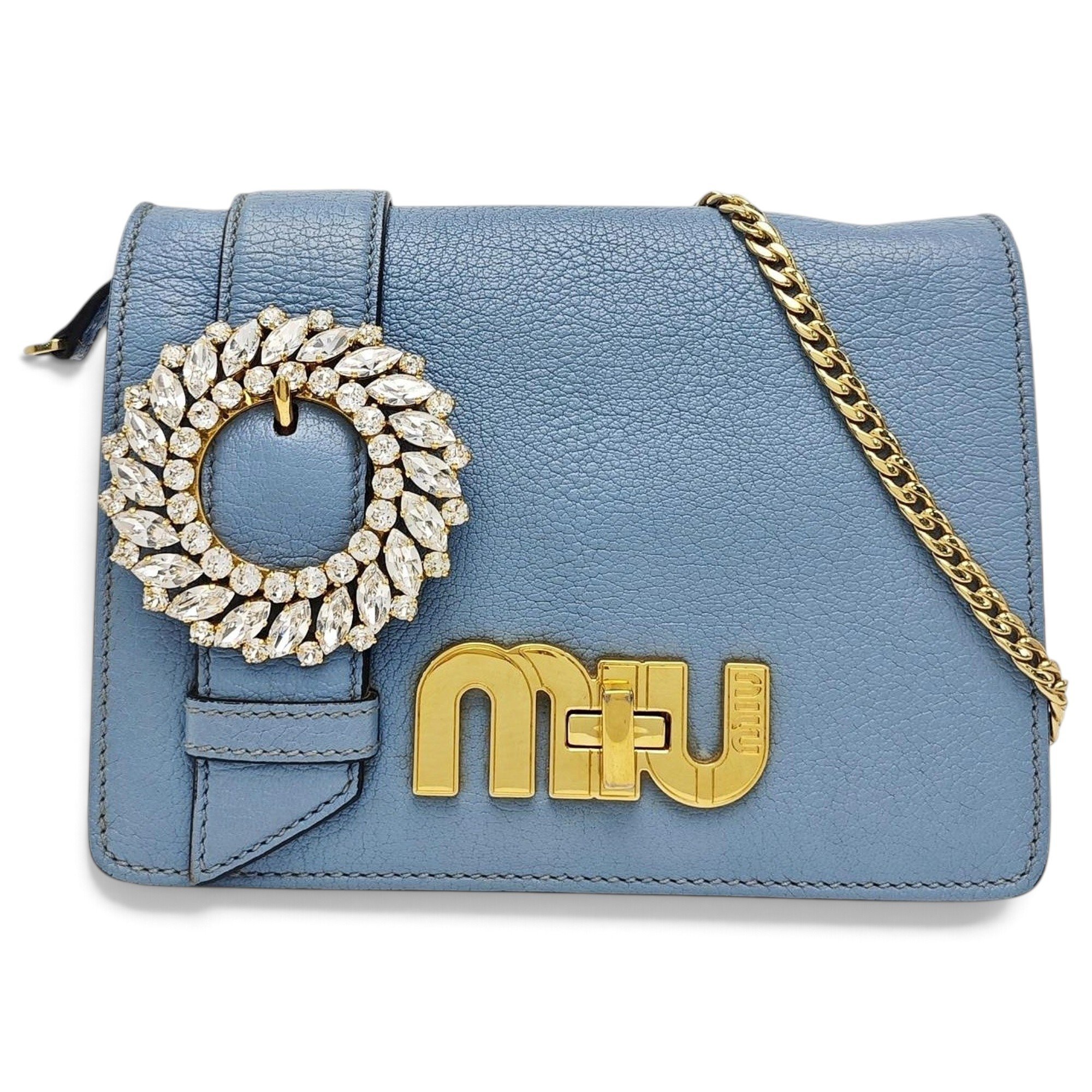 My Miu leather handbag