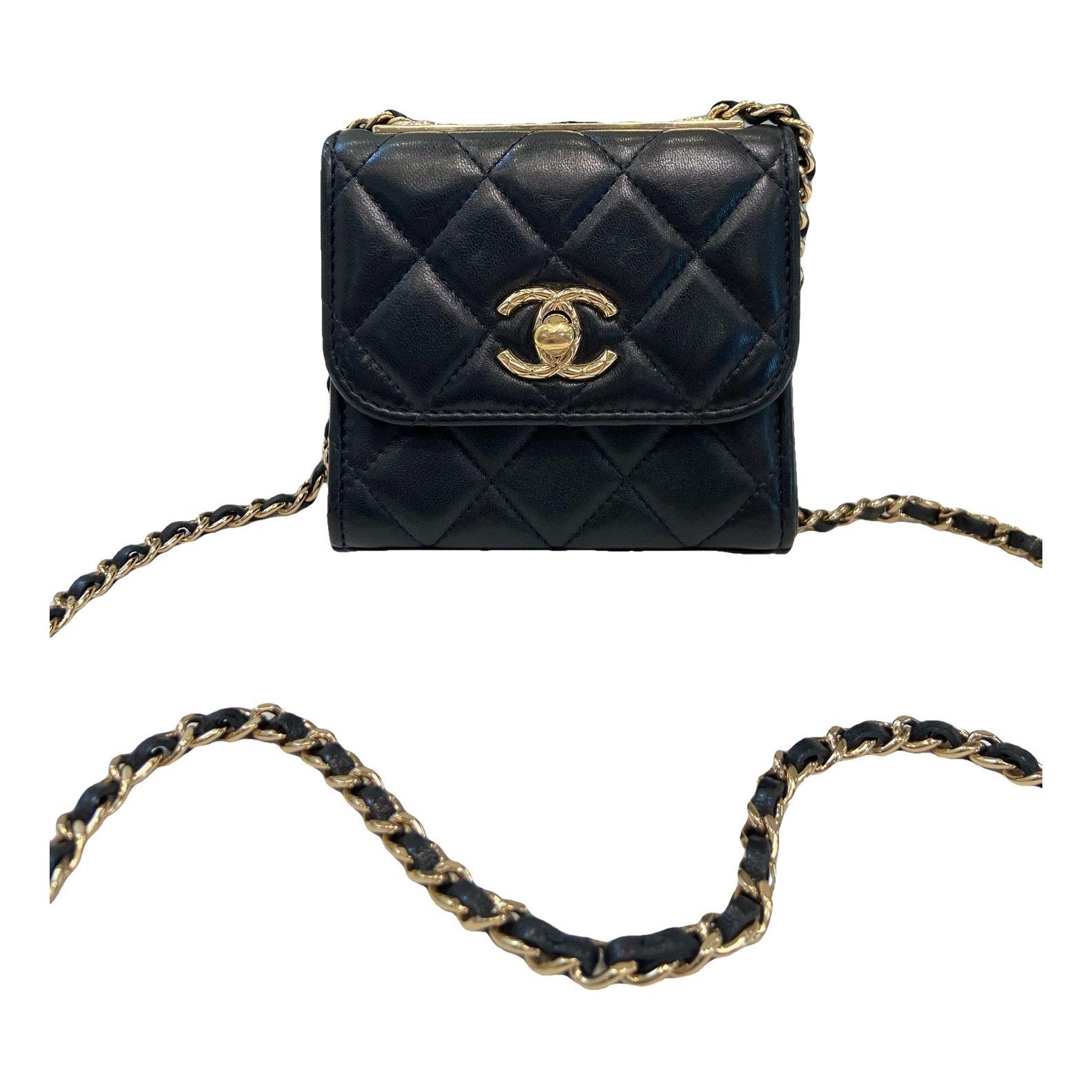 Trendy CC leather handbag