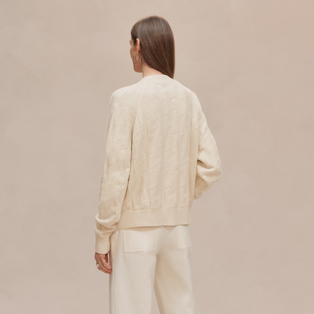 "H" long-sleeve cardigan