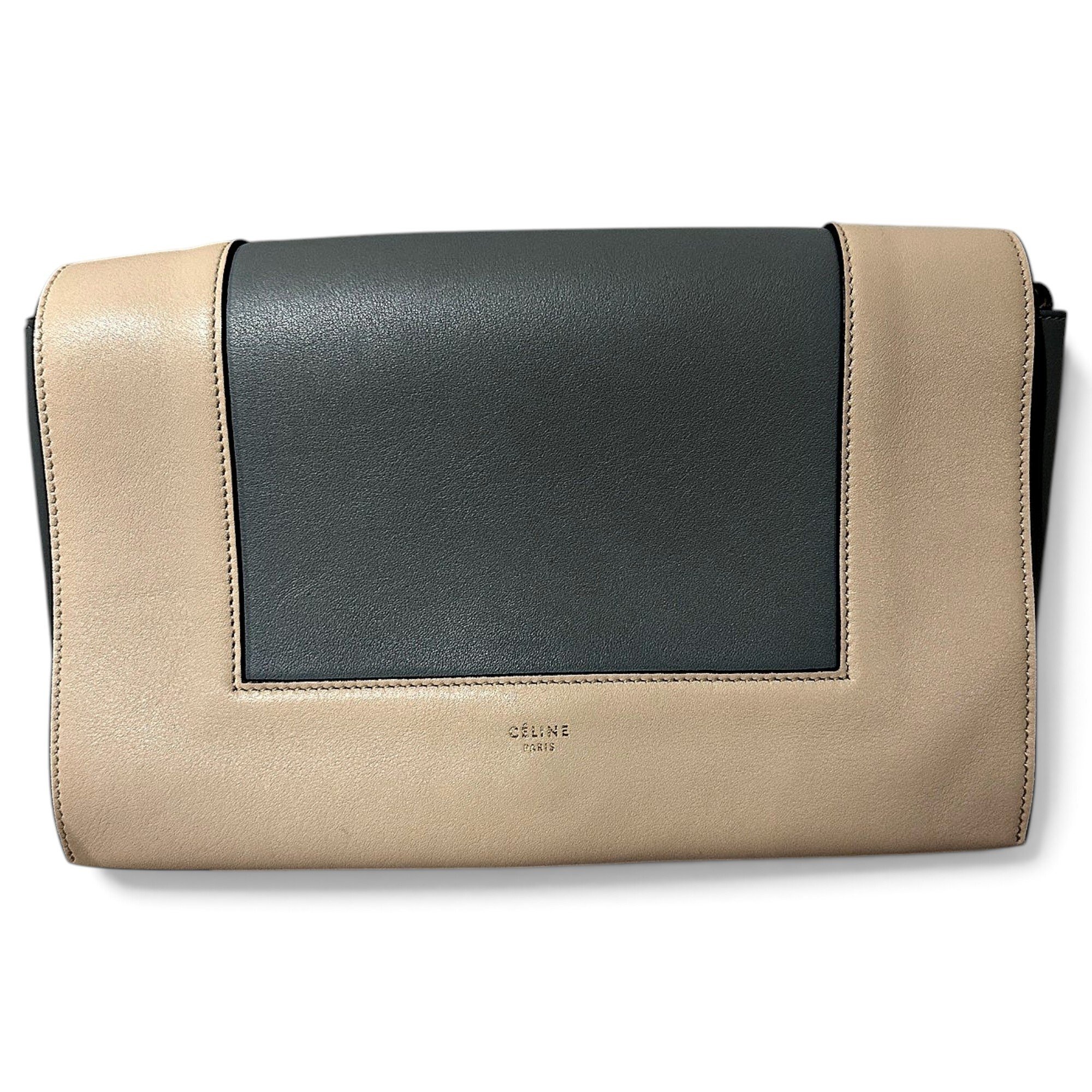Frame leather handbag