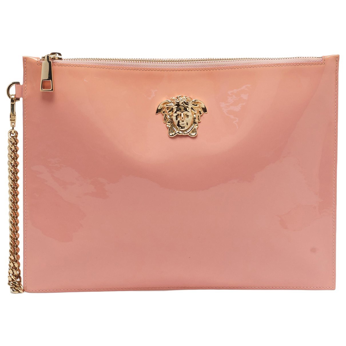 Patent leather clutch bag