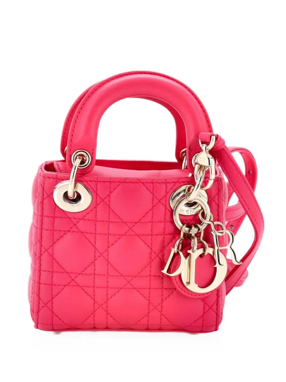 Lady Dior Bag Cannage Quilt Lambskin Micro shoulder bag
