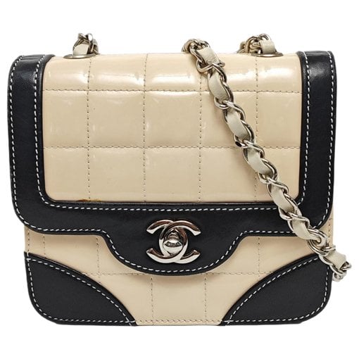 East West Chocolate Bar patent leather crossbody bag