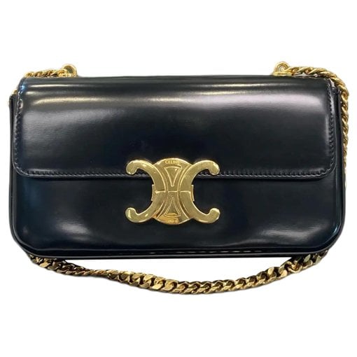 Triomphe chain leather crossbody bag