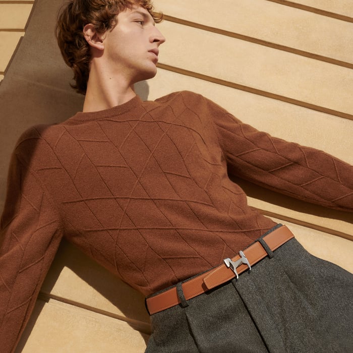 Panache Belt Buckle & Reversible Leather Strap 32 MM