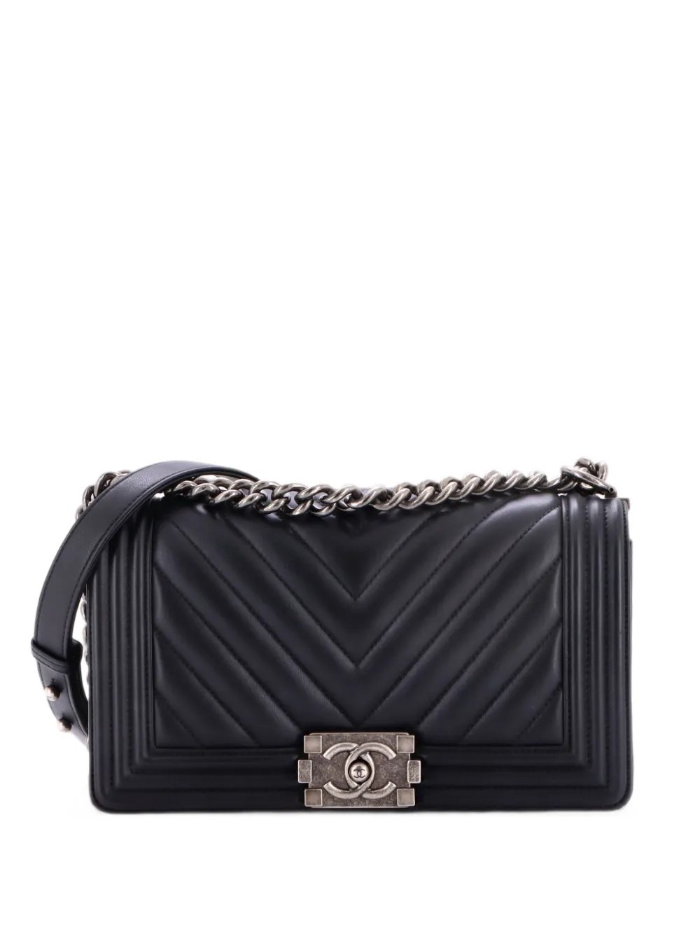 Boy Flap Bag Chevron Calfskin Old Medium shoulder bag