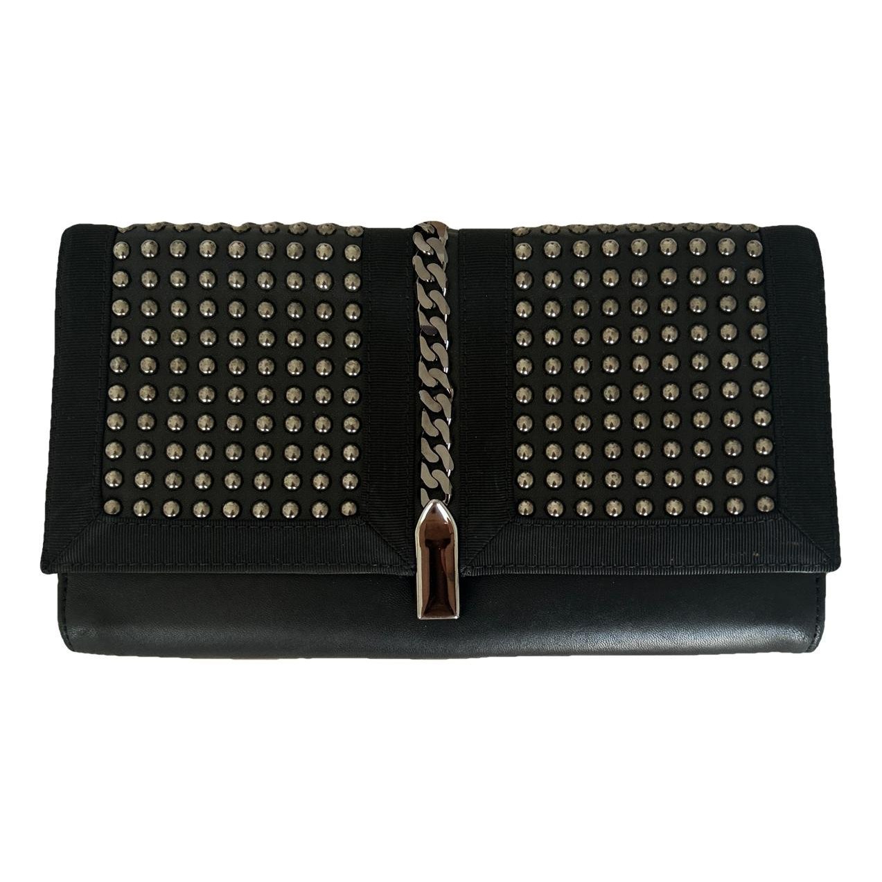 Leather clutch bag