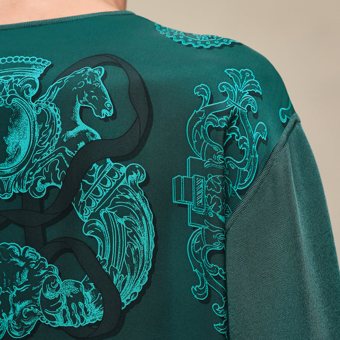 Vert Pin "Ferronnerie Remix" Long-sleeve Twillaine Sweater