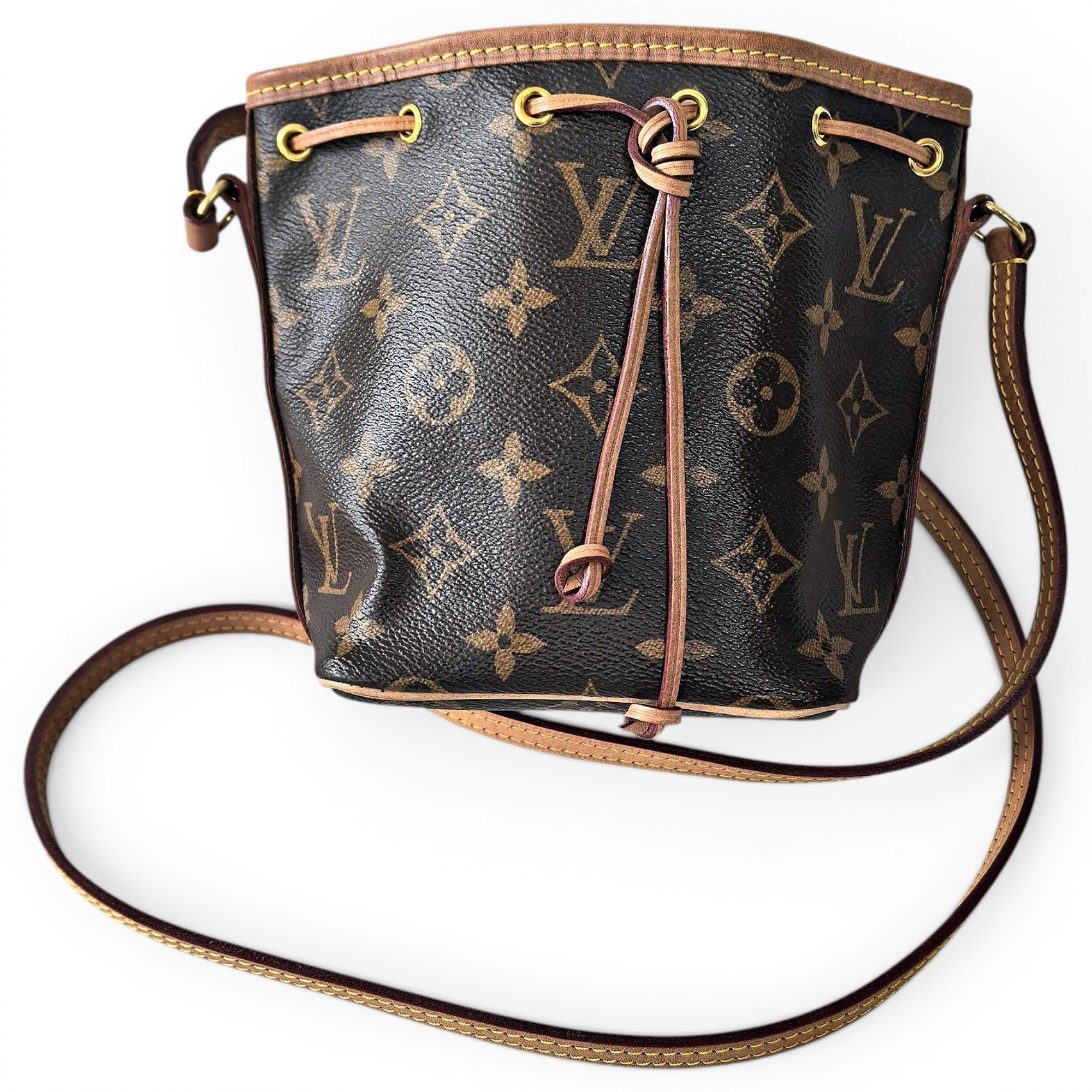 Nano Noé leather handbag