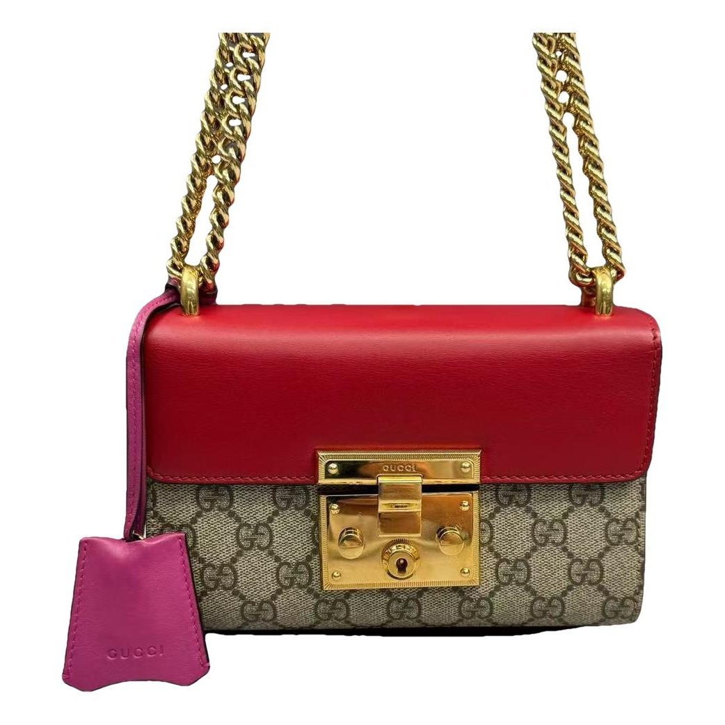 Padlock leather crossbody bag