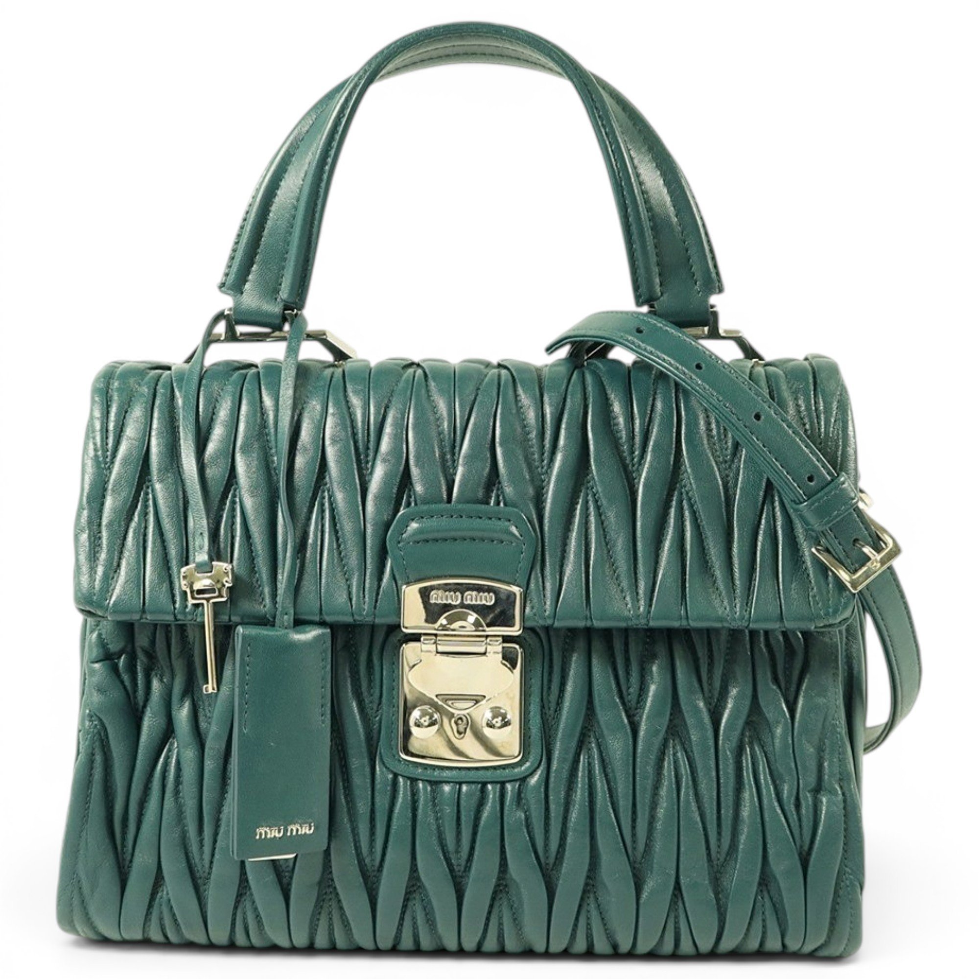 Matelassé leather handbag