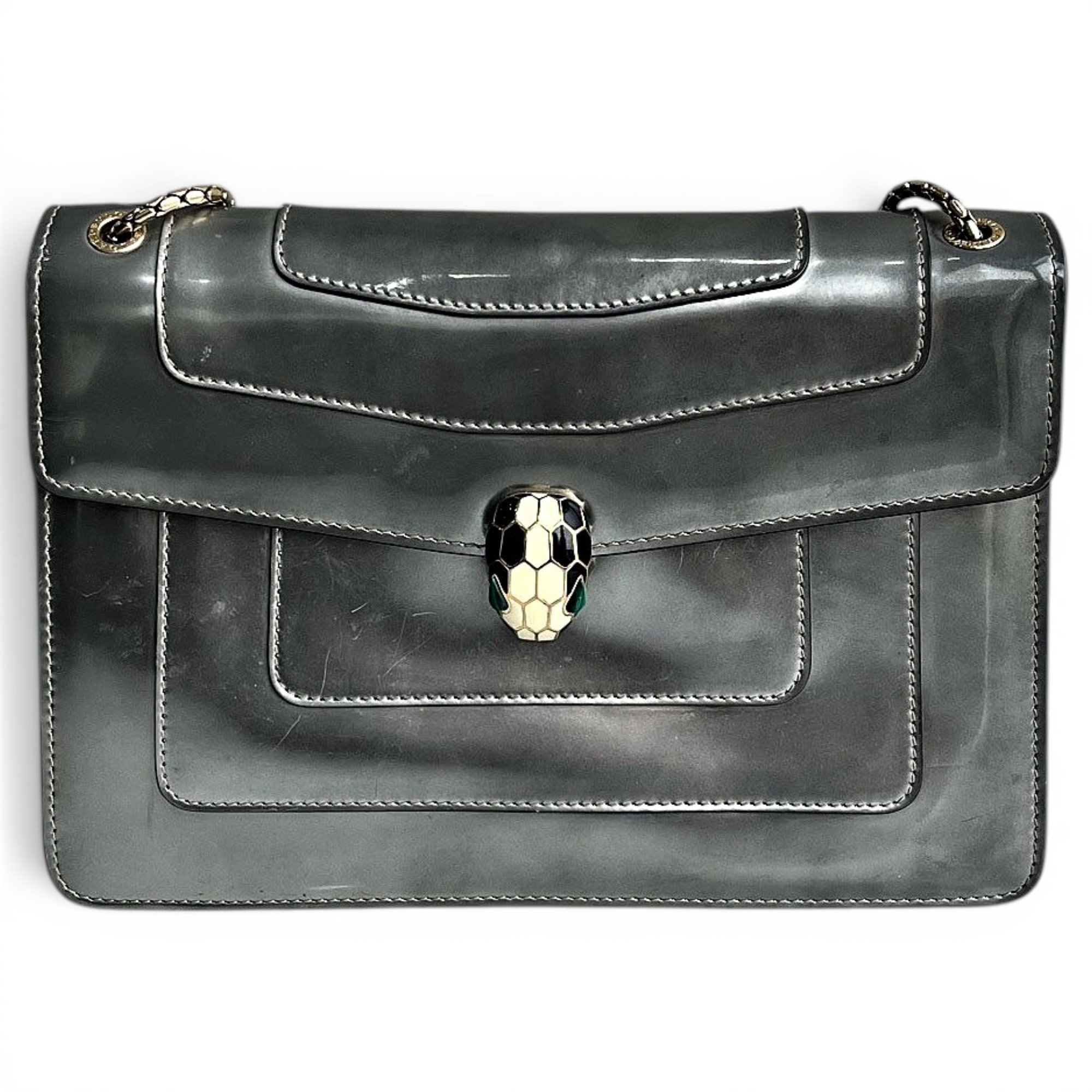 Serpenti leather handbag