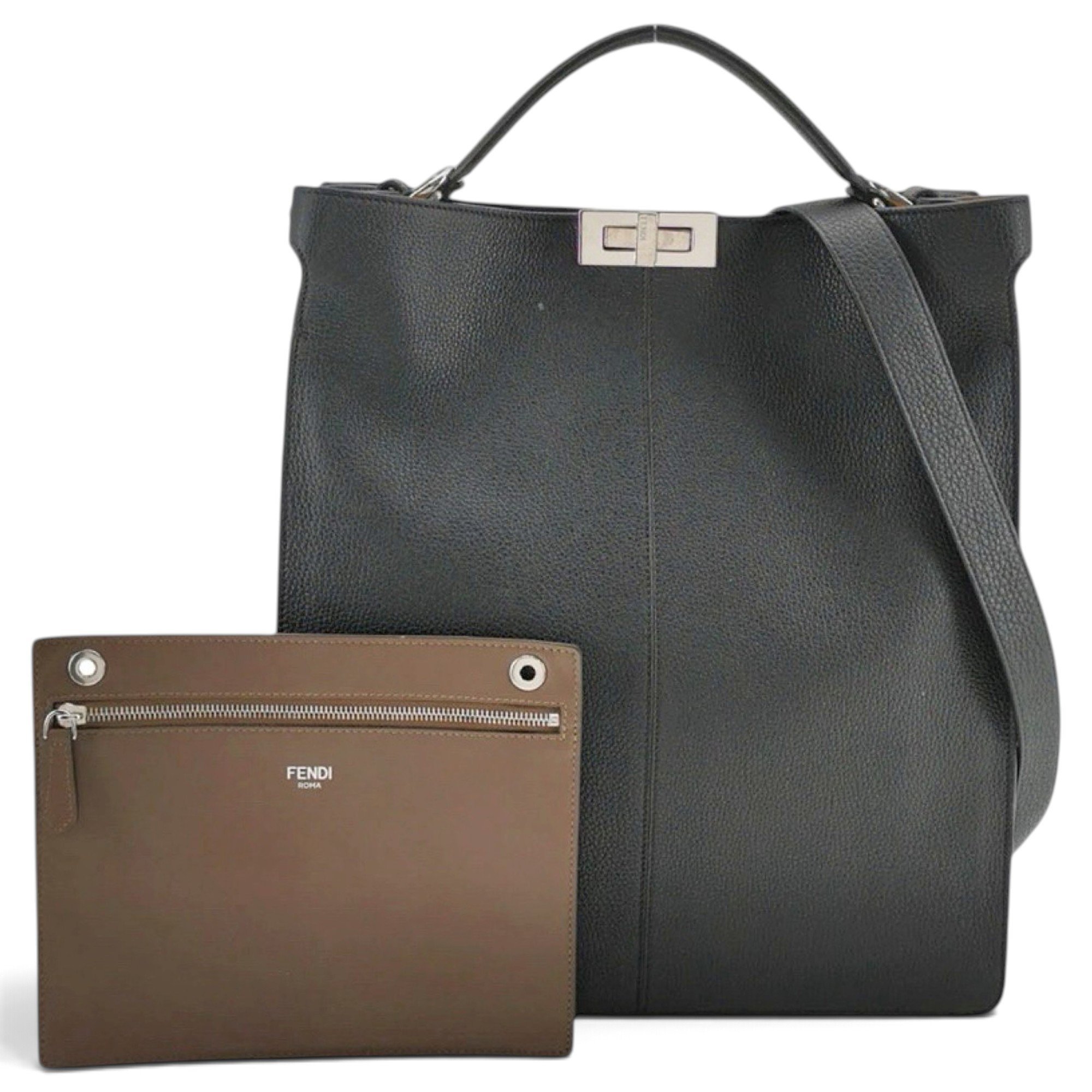 Peekaboo X-Lite leather tote