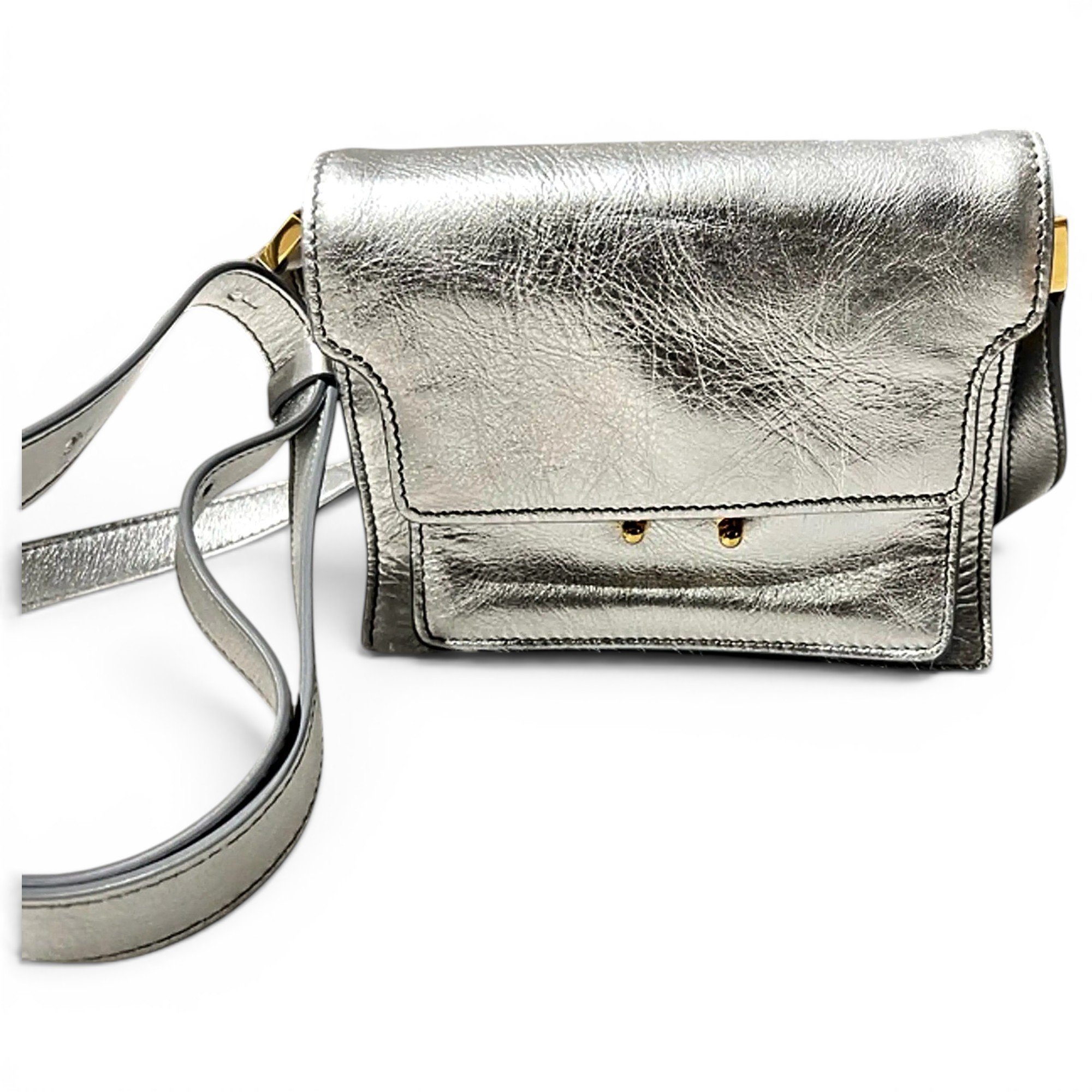 Marni Trunk leather crossbody bag
