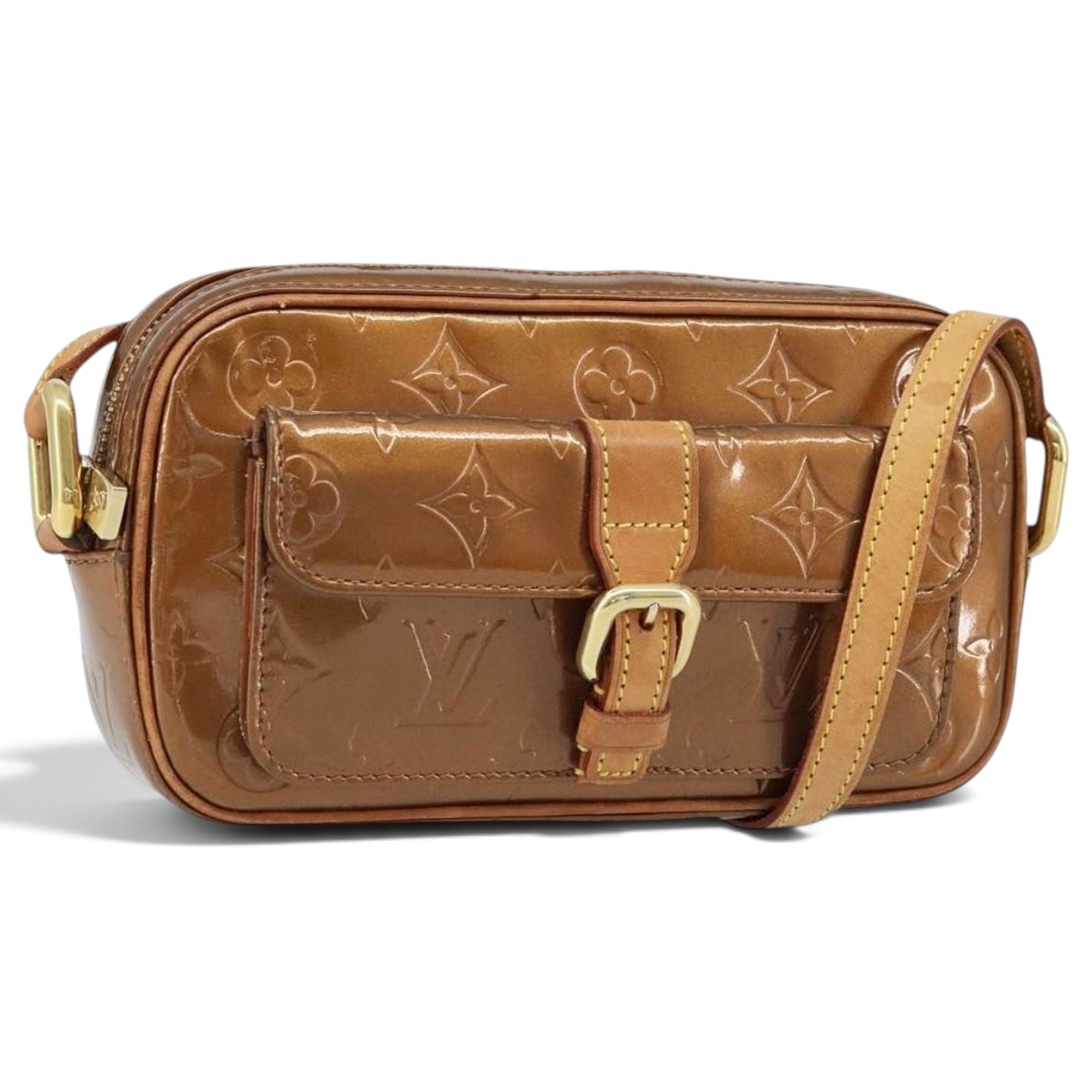 Patent leather handbag