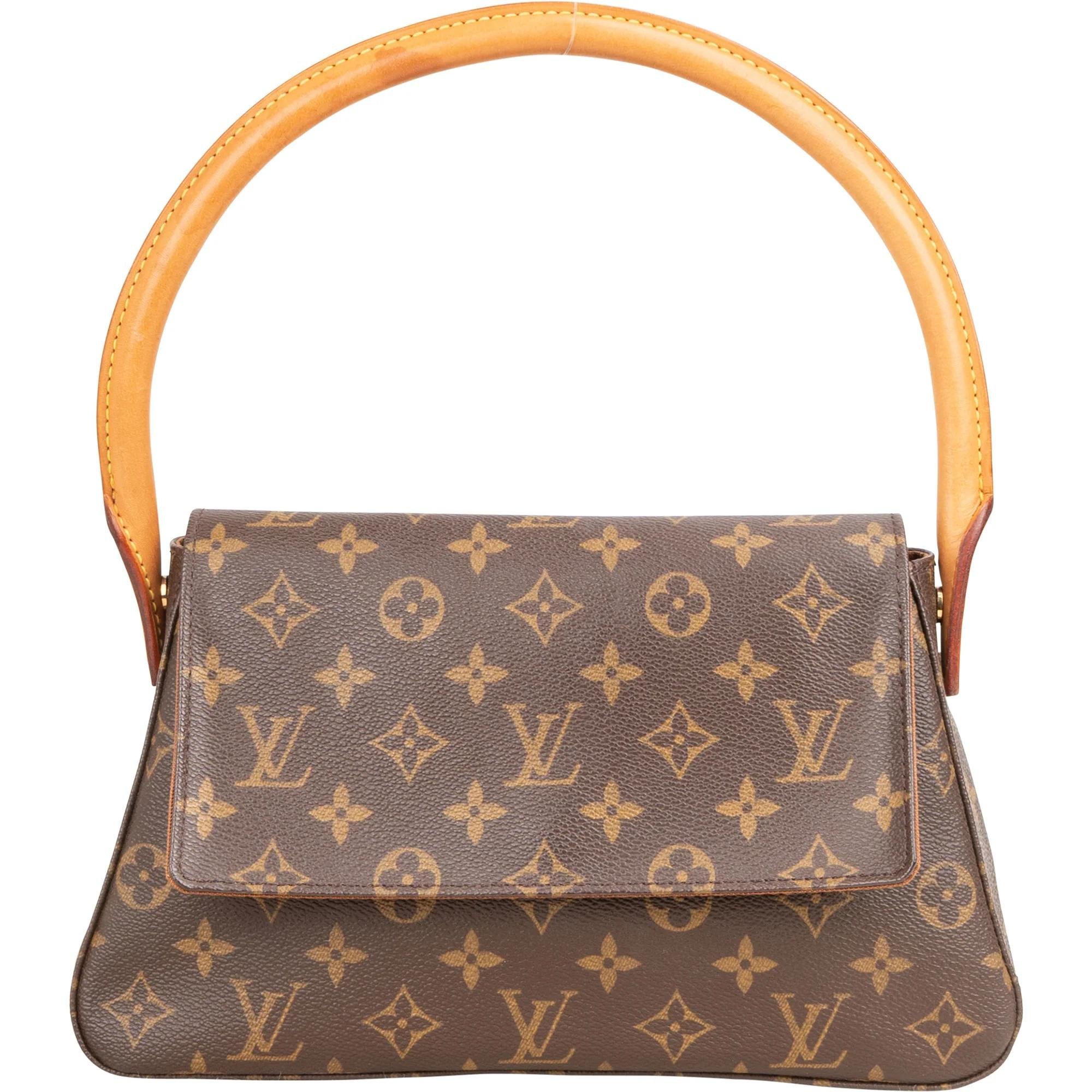 Looping leather handbag