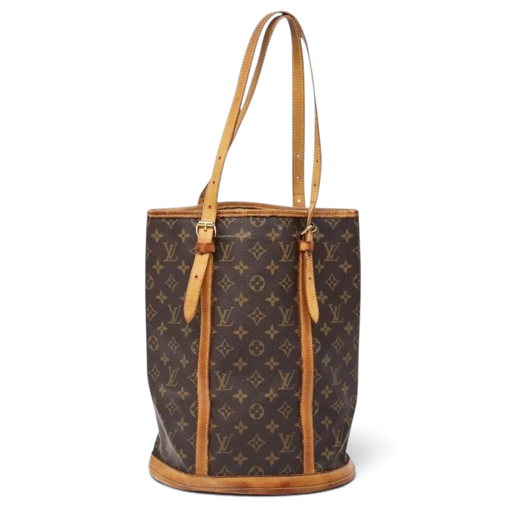 Bucket leather handbag