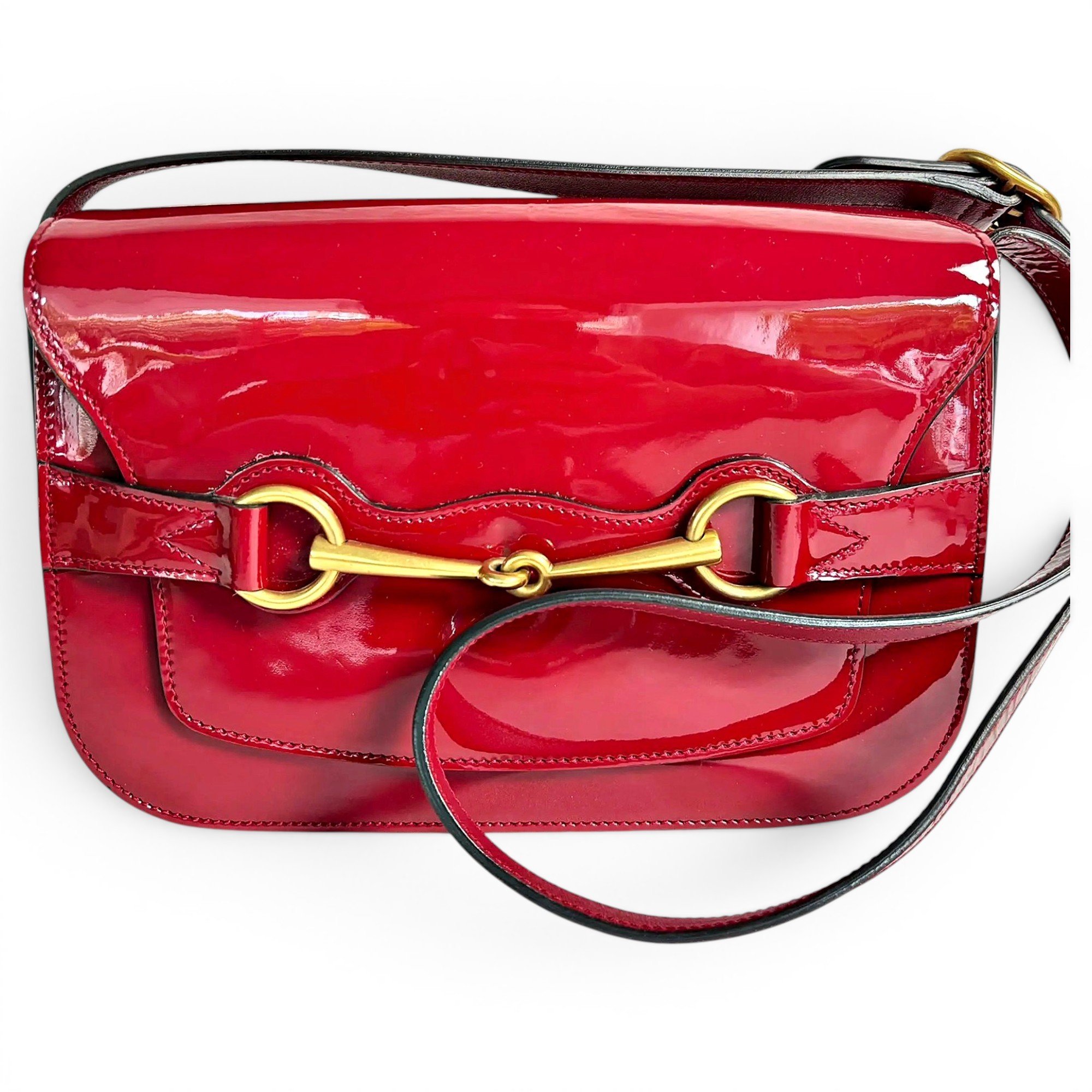 Patent leather handbag