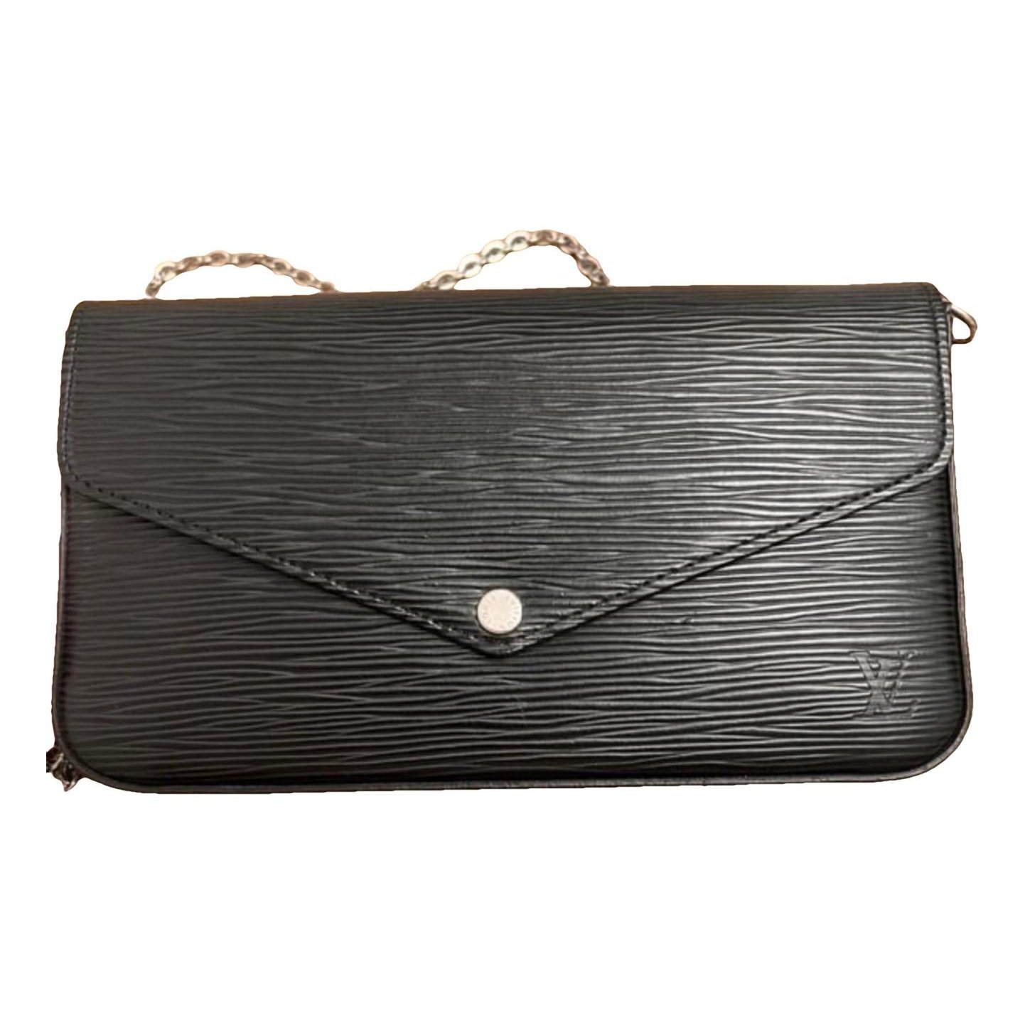 Leather clutch bag