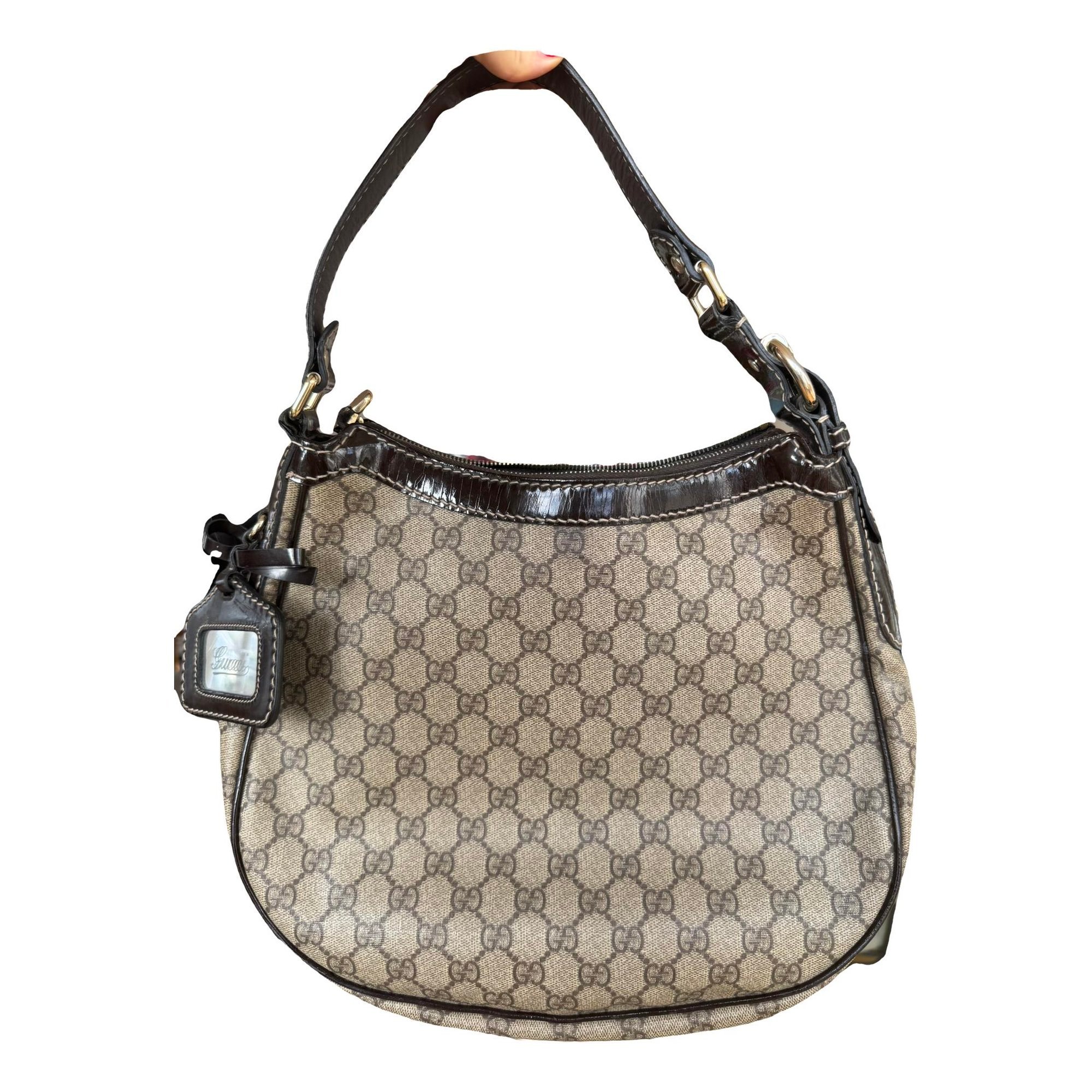 Hobo patent leather handbag