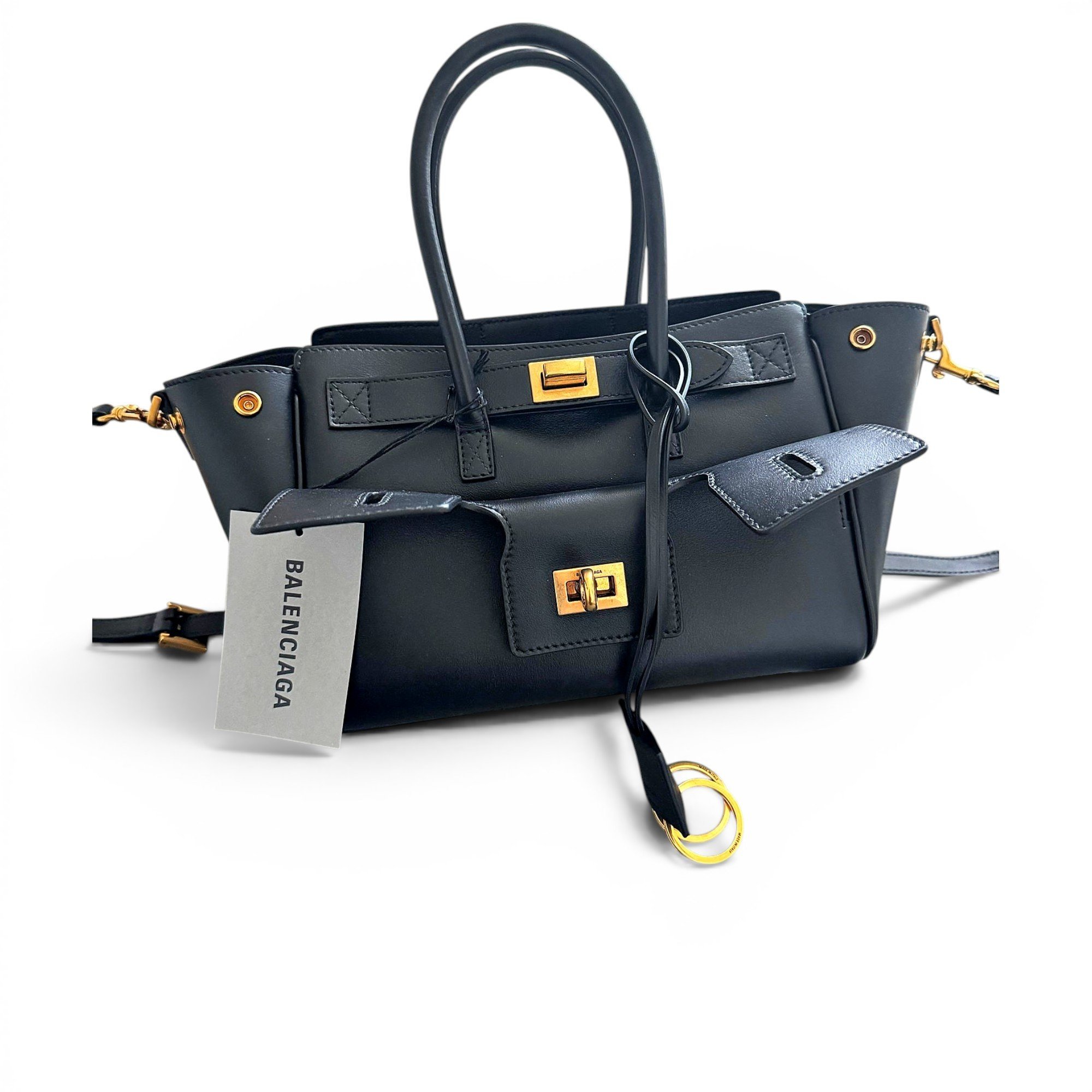 Balenciaga Carry All Bel Air leather handbag