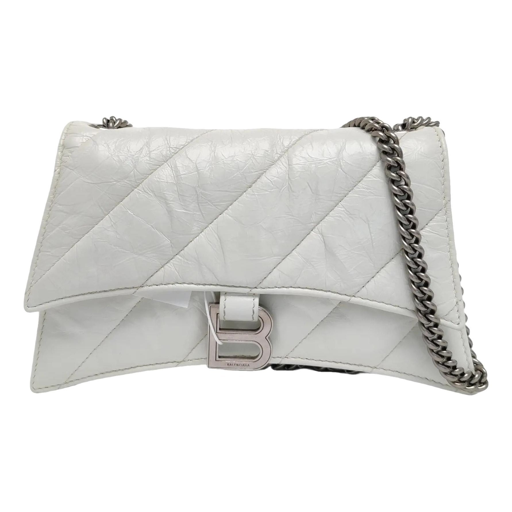 Hourglass leather handbag