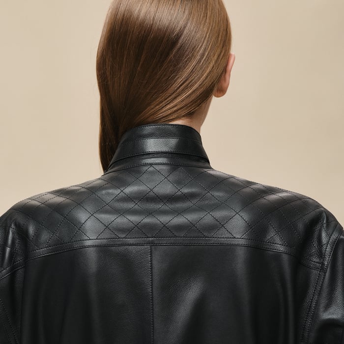 Noir Short Parka Coat