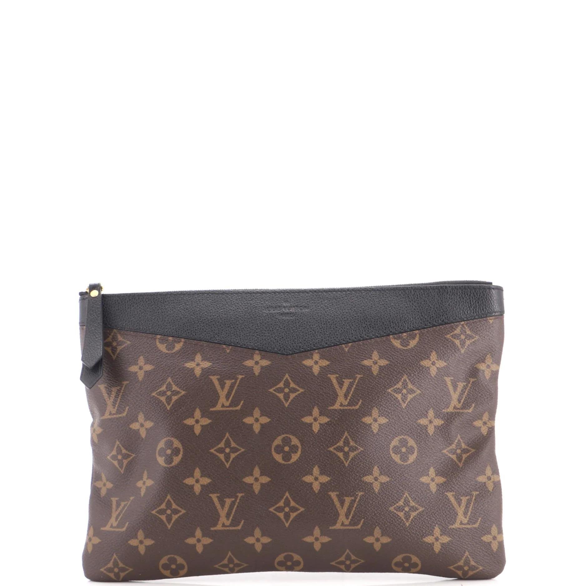 Leather clutch bag