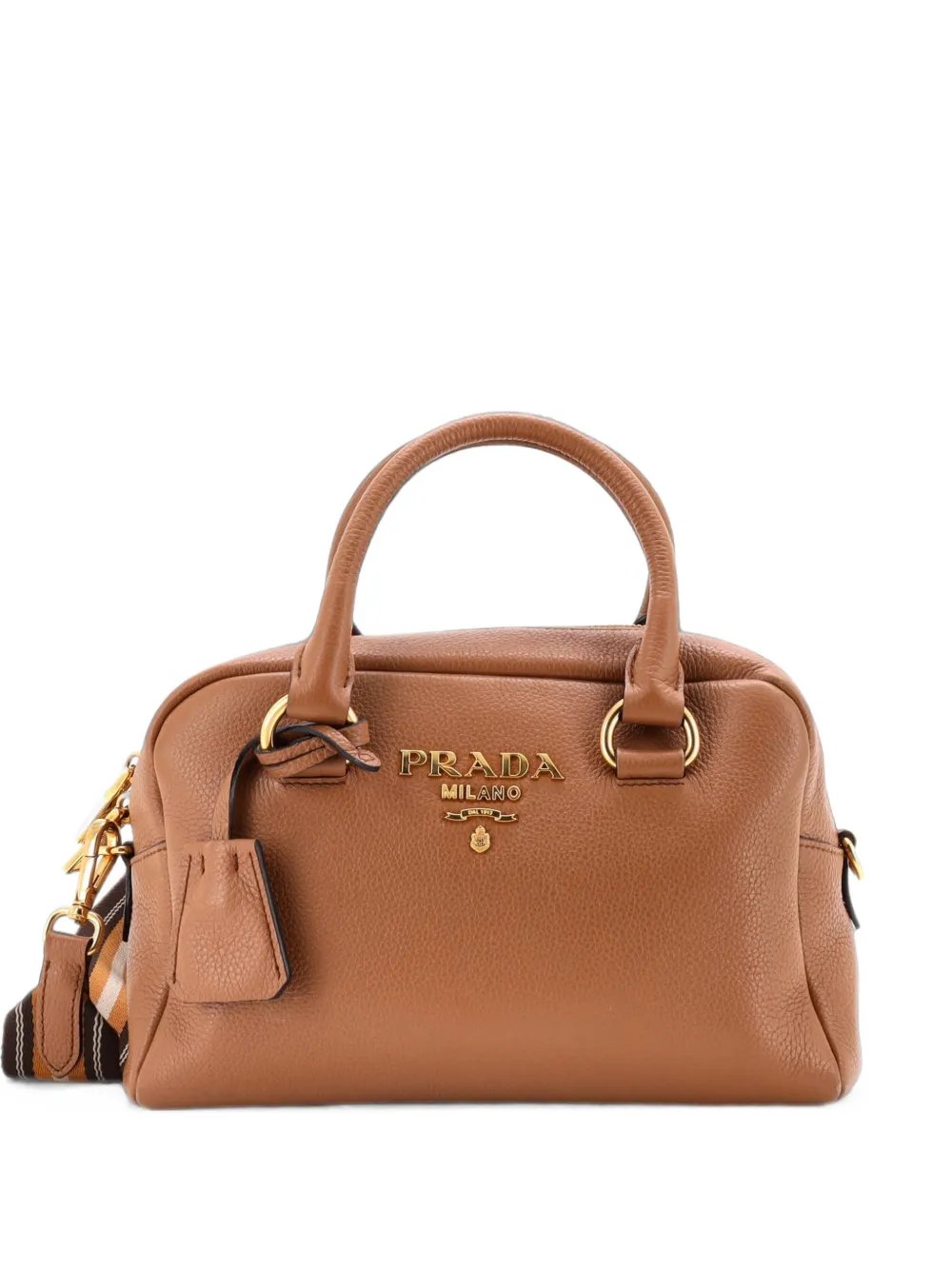 Striped Strap Convertible Bauletto Bag Vitello Phenix Small satchel