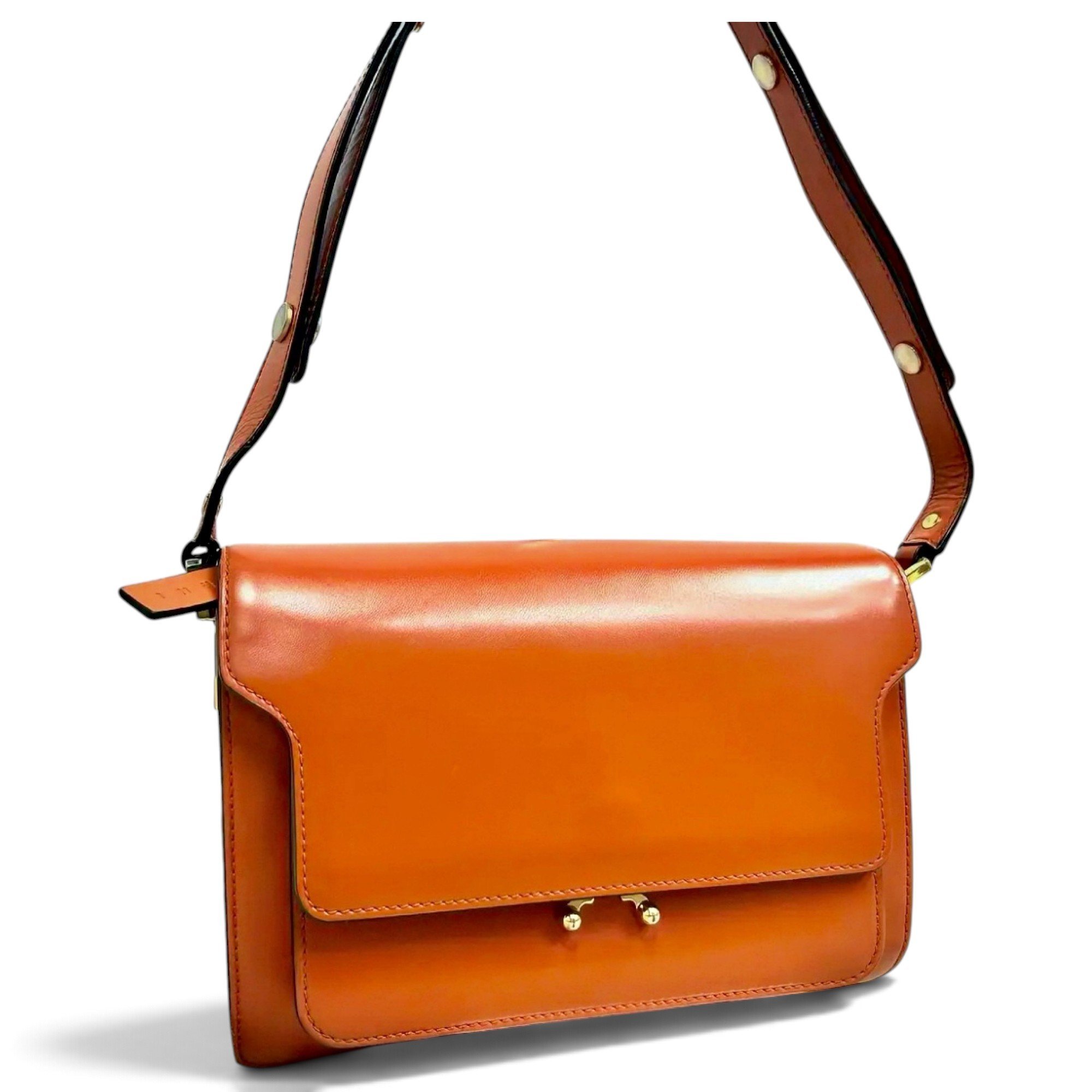 Marni Trunk leather crossbody bag