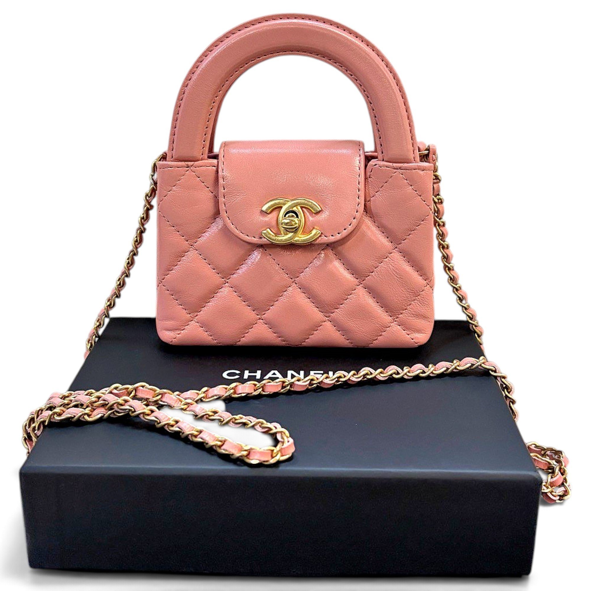Mini Shopping leather handbag