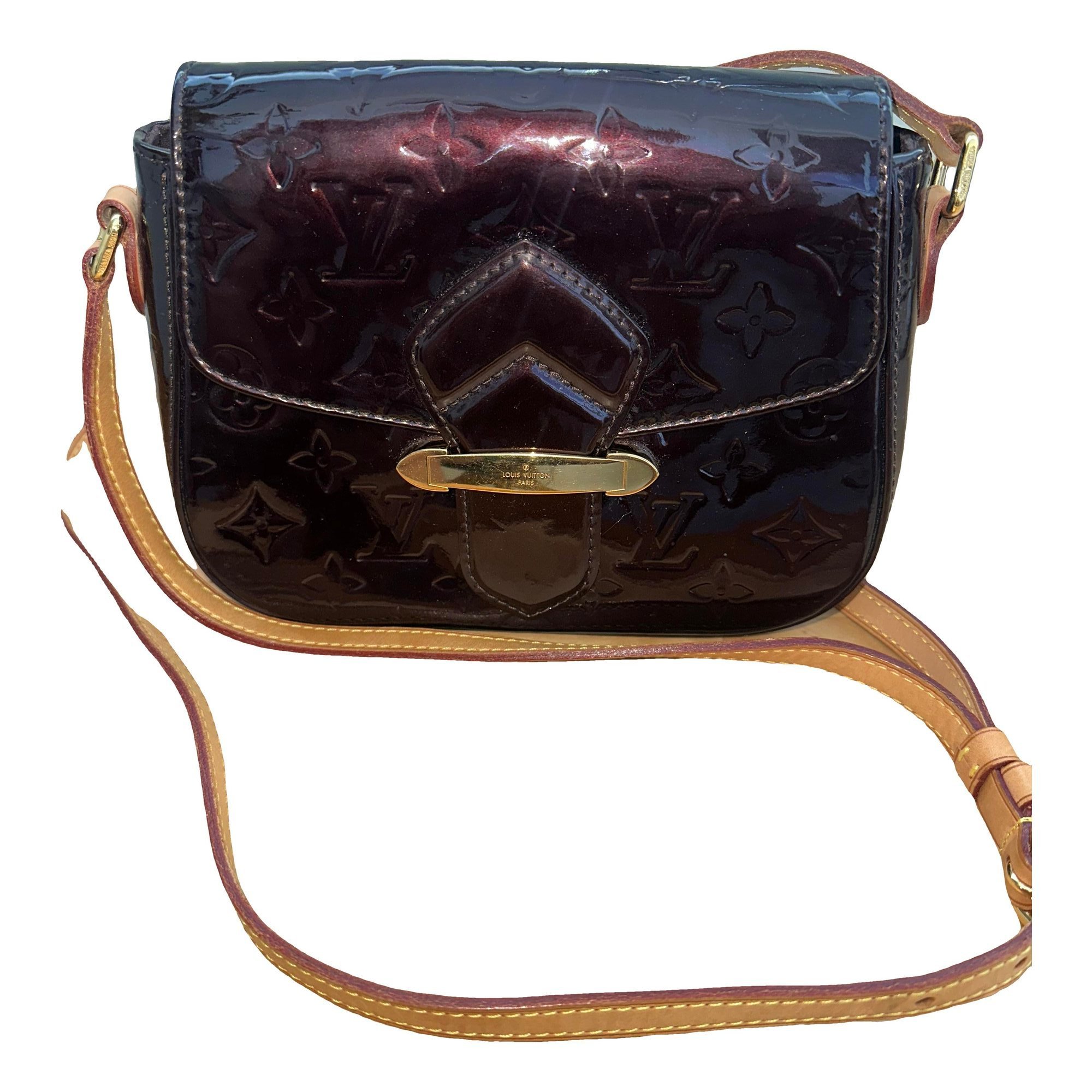 Bellflower patent leather handbag