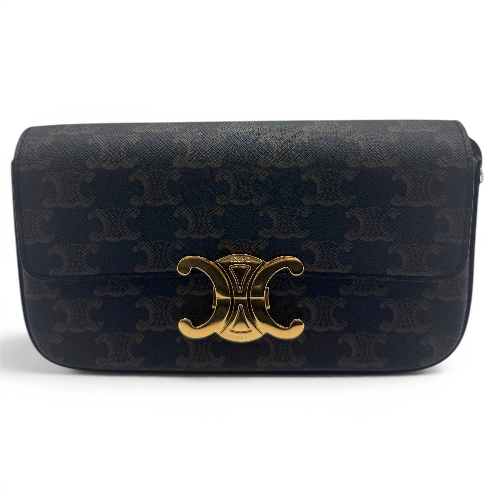 Triomphe Long pony-style calfskin handbag