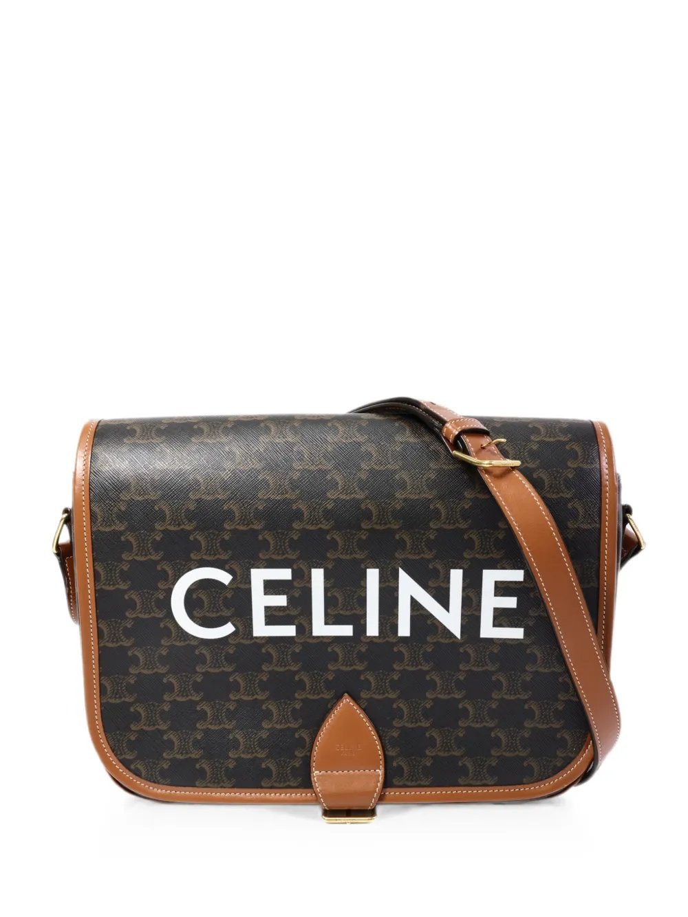 Triomphe logo-print messenger bag