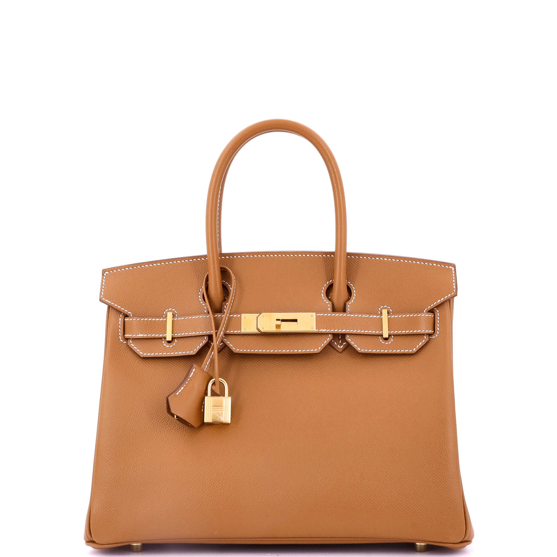 Hermes Birkin Handbag Gold Epsom with Gold Hardware 30