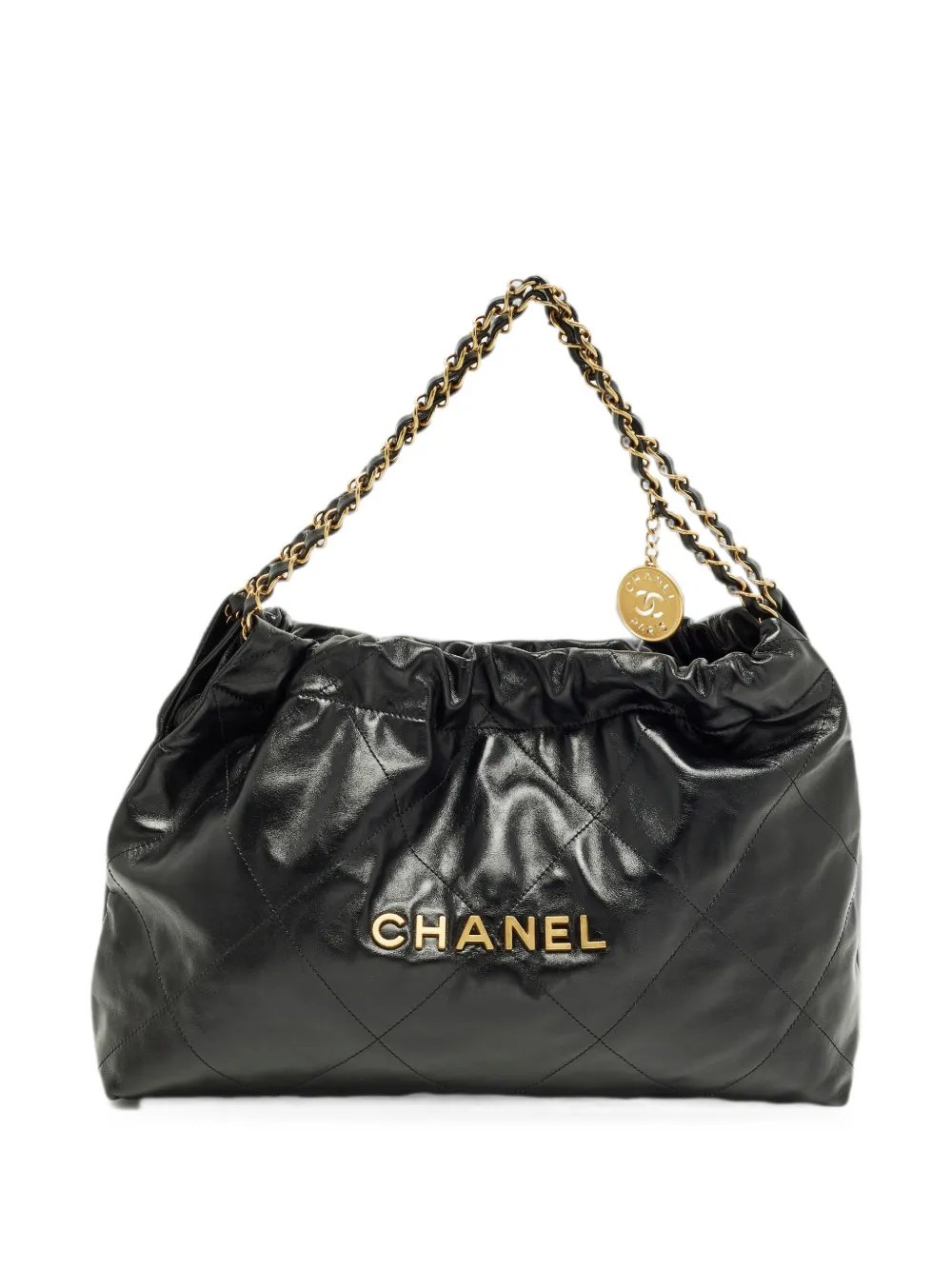 22 quilted leather tote bag