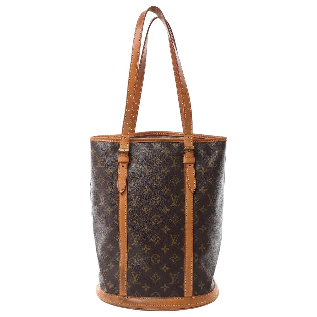 Bucket leather handbag