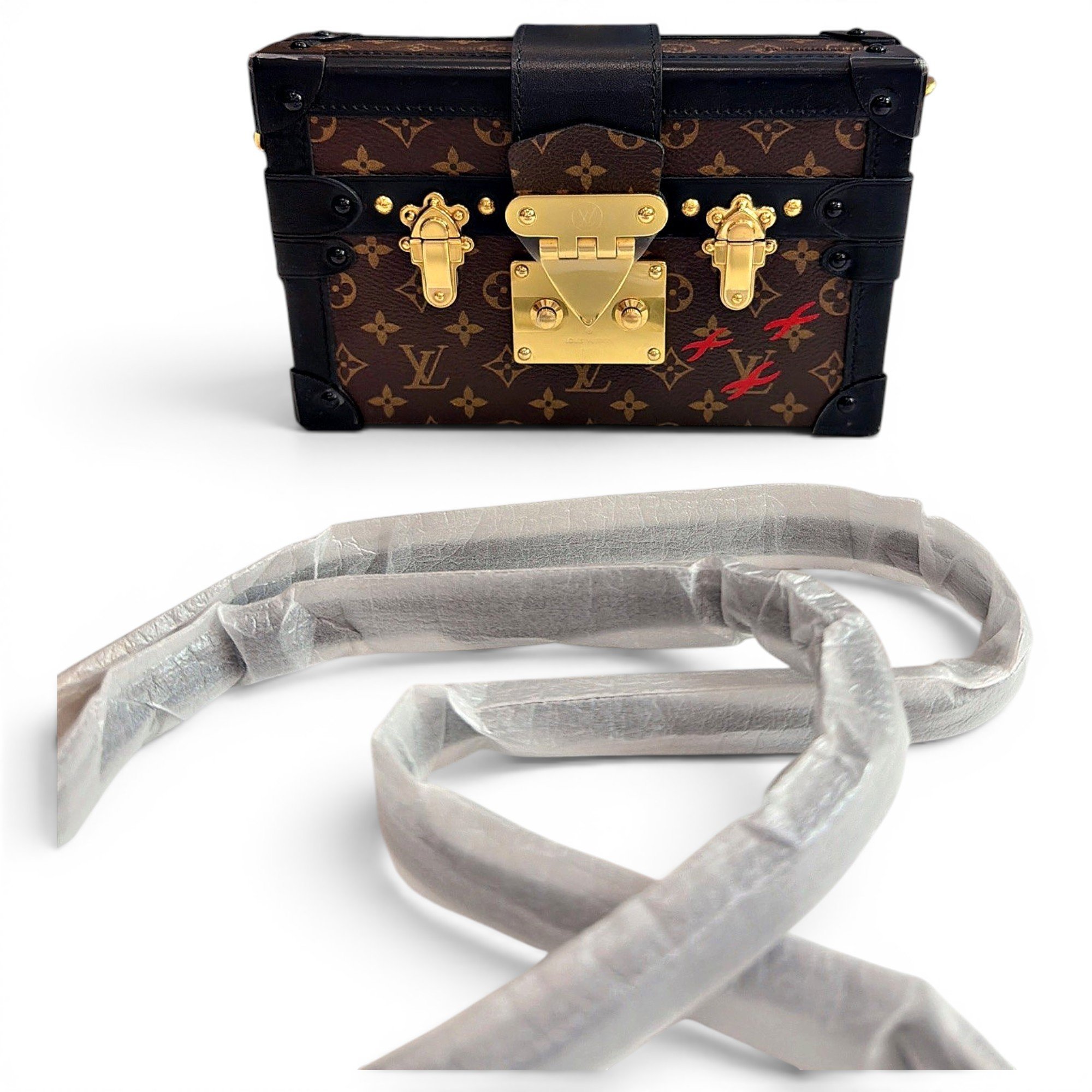 Petite Malle leather handbag