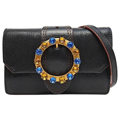 My Miu leather crossbody bag